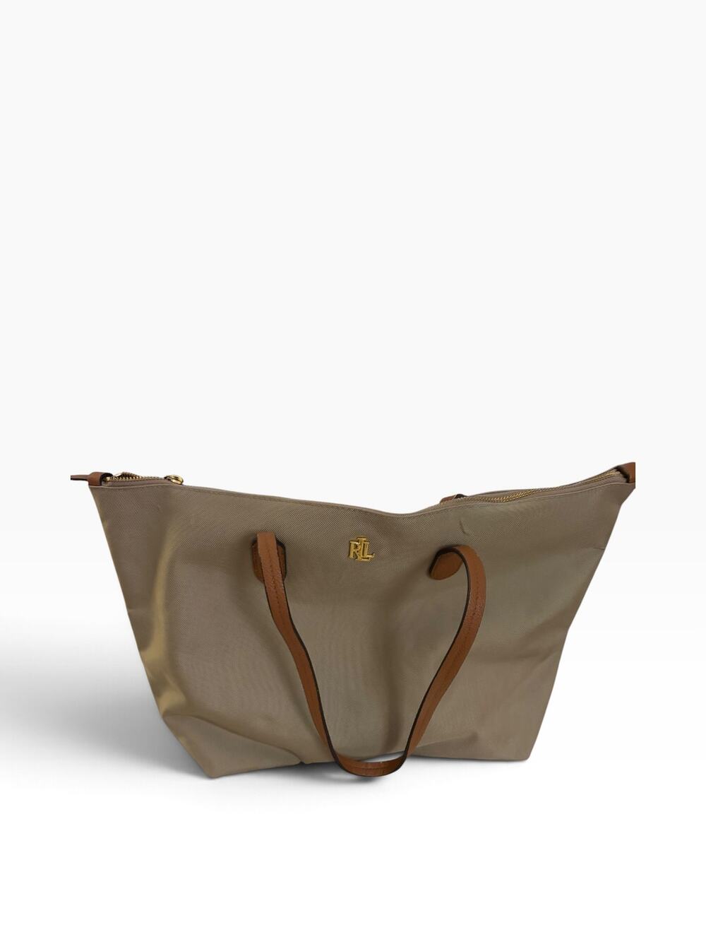 Ralph Lauren Keaton Nylon Tote Bag – Clay / Beige (Excellent Pre-Owned Condition